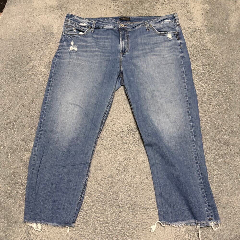 Silver Jeans Womens 20 Plus (42x23) Elyse Capri Western Stretch